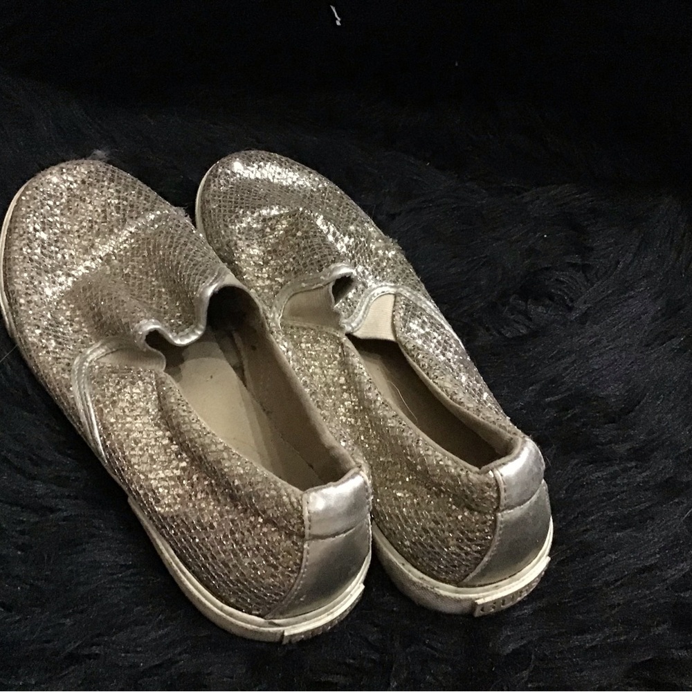 Sequin slip on sneakers